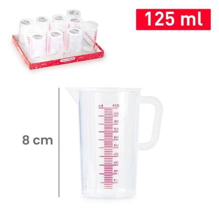 JARRA MEDIDORA SLIM 125 ML TRANSPARENTE