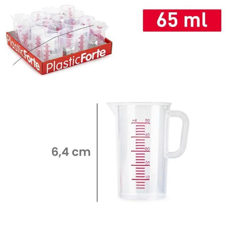 JARRA MEDIDORA SLIM 65 ML TRANSPARENTE