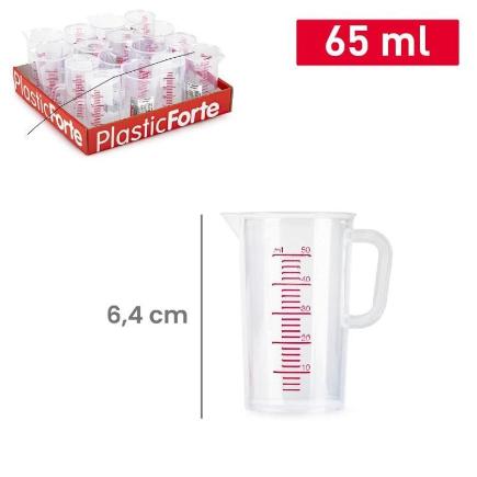 JARRA MEDIDORA SLIM 65 ML TRANSPARENTE