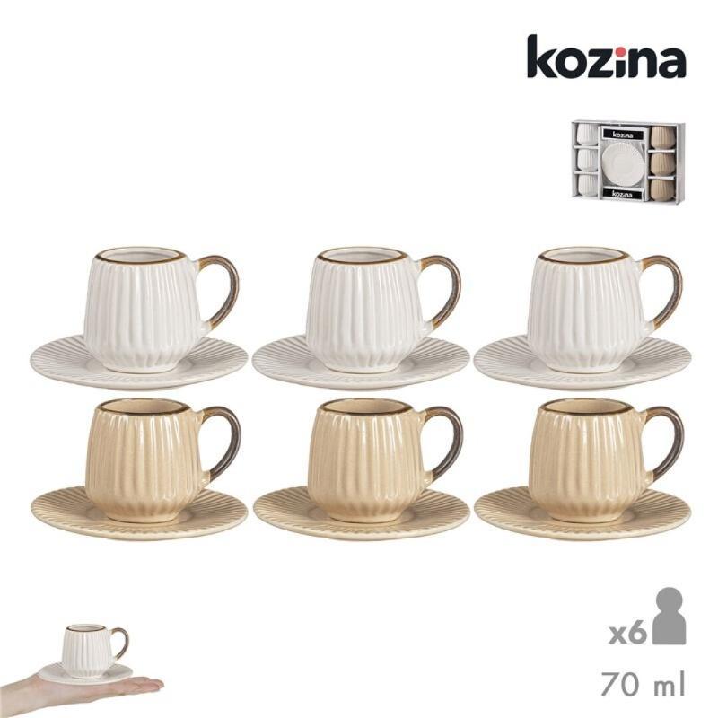 SET 6 TAZAS CON PLATO G 100 ML