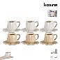 SET 6 TAZAS CON PLATO G 100 ML