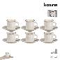 SET 6 TAZAS CON PLATO H 70 ML
