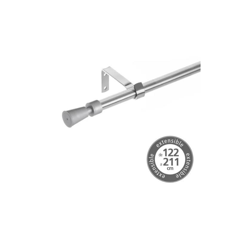 BARRA EXTENSIBLE 122-211 ABS-METAL PLATA