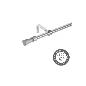 BARRA EXTENSIBLE 122-211 ABS-METAL PLATA