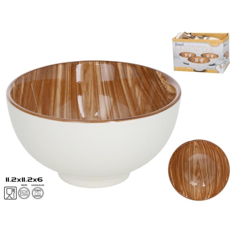 BOWL REDONDO 11.2X11.2X6 CM COLOR MADERA