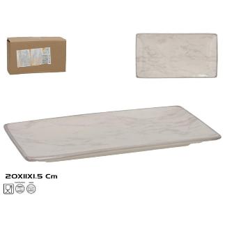 FUENTE REGTANGULAR 20X11X1.5 CM COLOR MARMOL