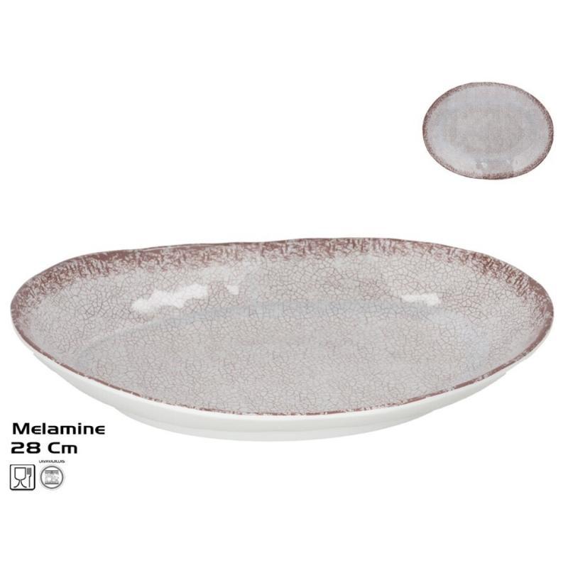 PLATO OVAL GUAYABA 28 CM