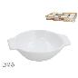 SALSERA APERITIVO GRES LUNA OVAL 13.5X11X3.5 CM BLANCA