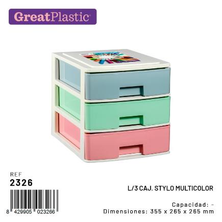 L/3 CAJONES STYLO 355X265X265 MULT