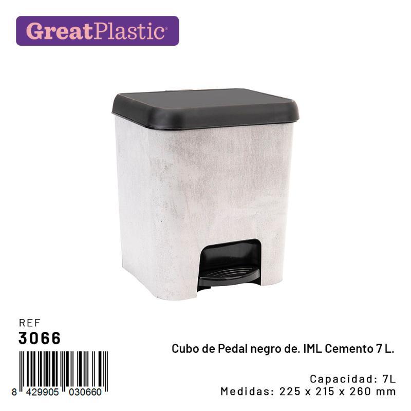 CUBO PEDAL NEGRO DEC CEMENTO 7L