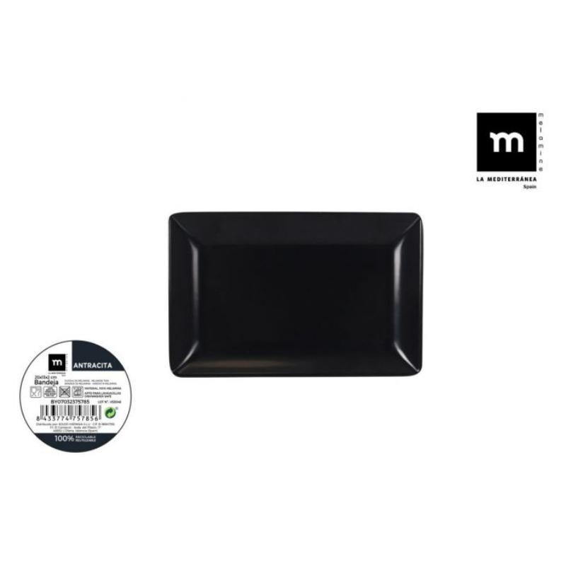 BANDEJA MELAMINA ANTRACITA 20X13X2 MD