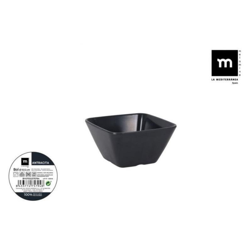 BOL MELAMINA ANTRACITA 10.5 CM MD
