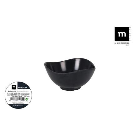 BOL MELAMINA ANTRACITA 12 CM MD 270 ML