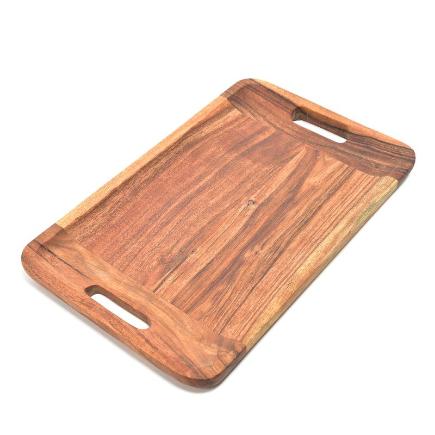 BANDEJA GRANDE MADERA NATURAL 40X26X2 CM