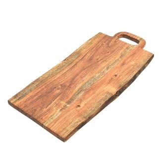TABLA DE CORTAR DE MADERA NATURAL 49X30X1.5 CM