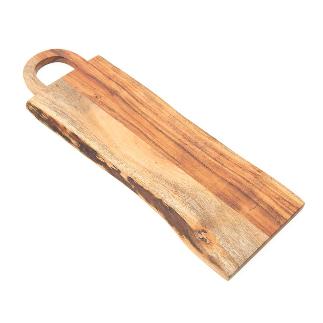 TABLA DE CORTAR DE MADERA NATURAL 47X18X1.5 CM