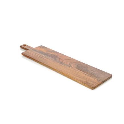 TABLA DE PICAR DE MADERA GRANDE CON ASA 64X20X1.5 CM