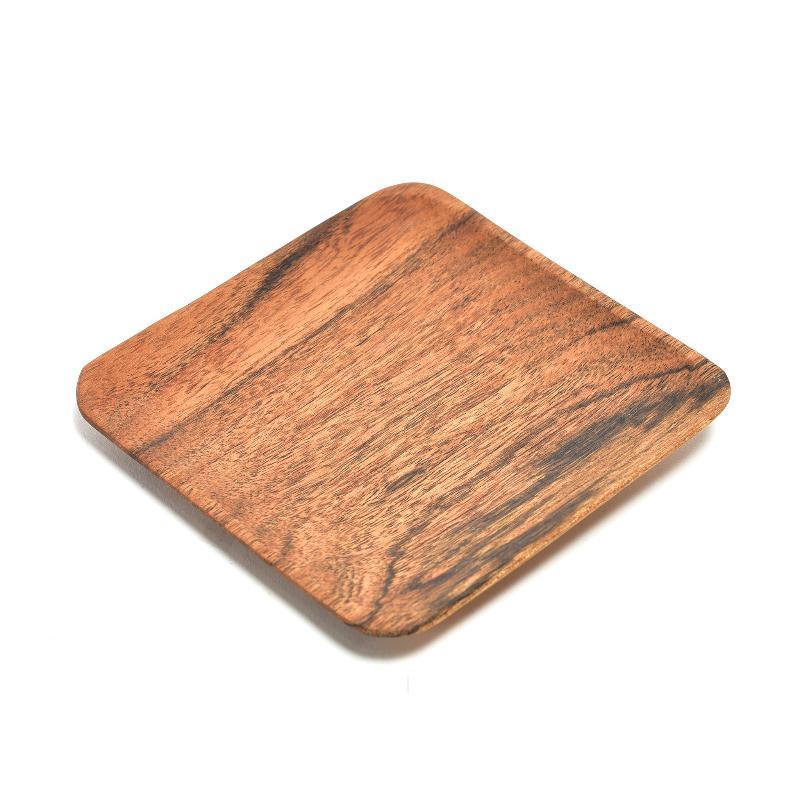 BANDEJA MADERA NATURAL 12X12X1 CM