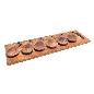 SET SNACKS 7 PIEZAS MADERA NATURAL 55X17X1.5 CM