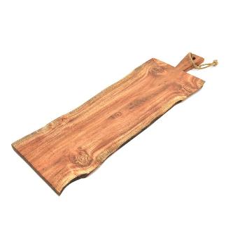 TABLA DE CORTAR DE MADERA NATURAL 58X21X1.5 CM