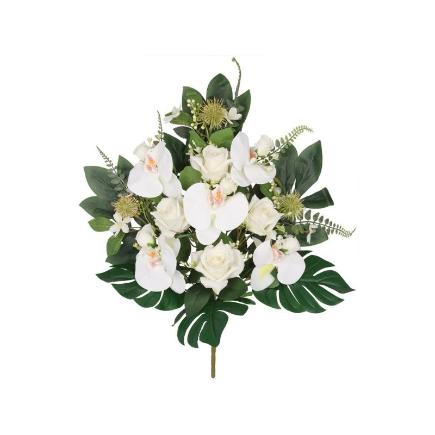 CONJUNTO ROSA-ORQUIDEA X 12-59 CM BLANCO