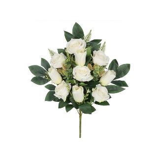 CONJUNTO ROSA-TULIPAN X12-56 CM BLANCO