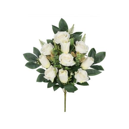 CONJUNTO ROSA-TULIPAN X12-56 CM BLANCO