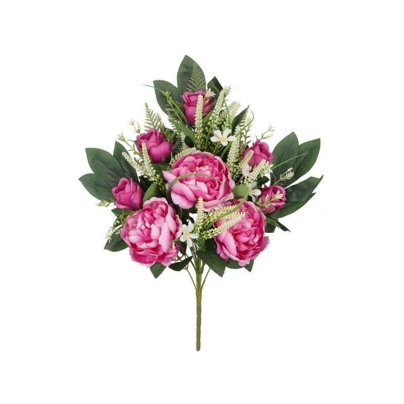 CONJUNTO PEONIA-CAPULLO X12-55 CM VIOLETA