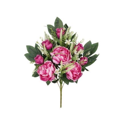 CONJUNTO PEONIA-CAPULLO X12-55 CM VIOLETA