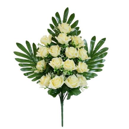 CONJUNTO ROSAS BELLA X 16-58 CM MARFIL