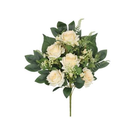 CONJUNTO ROSAS LIA X 12-56 CM CREMA