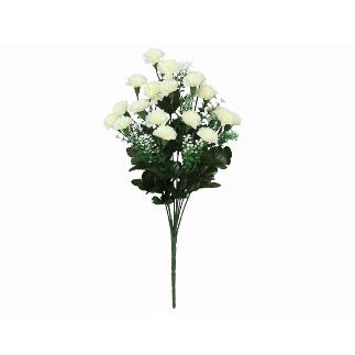 RAMO MINI CLAVELITOS X10-50 CM BLANCO