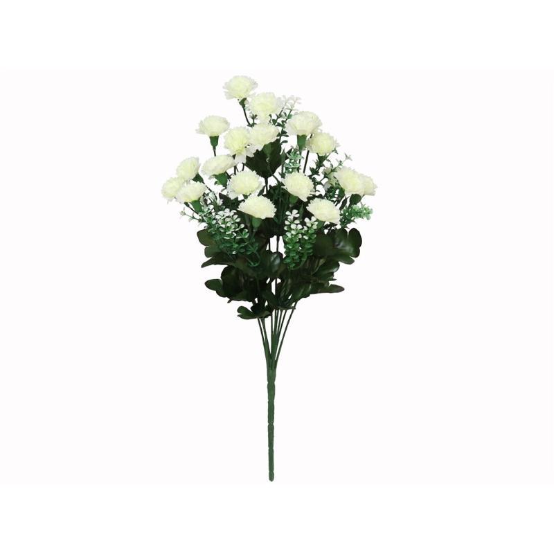 RAMO MINI CLAVELITOS X10-50 CM BLANCO