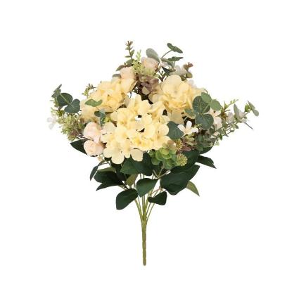 RAMO HORTENSIAS-CAP (A) X 11-52 CM CREMA