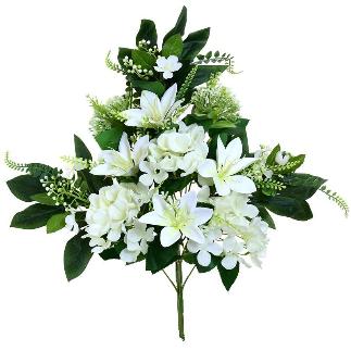 CONJUNTO LILIUM-HORTENSIA X 12-59 CM BLANCO