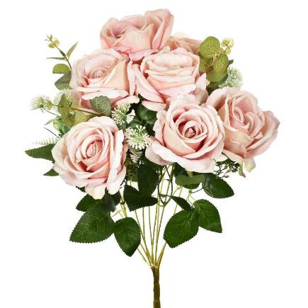 RAMO DE ROSAS 47 CM ROSA
