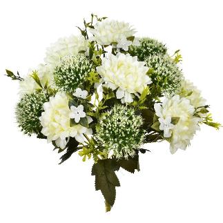RAMO DE MUM Y ALIUM 35 CM CREMA