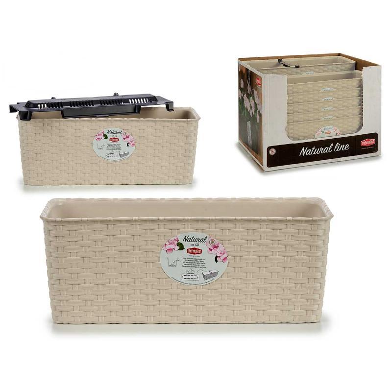 JARDINERA NATURALRESER AGUA 40 CM BEIGE