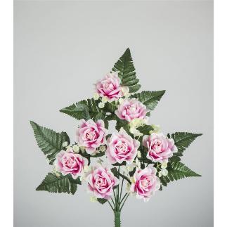 RAMO ROSA FRONTAL X8 45 CM ROSA