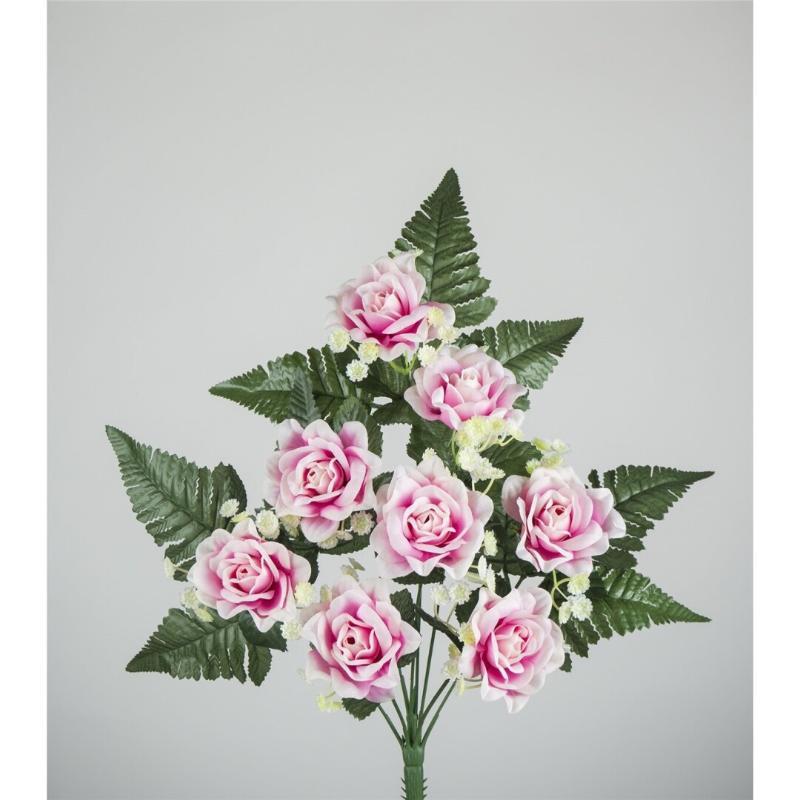 RAMO ROSA FRONTAL X8 45 CM ROSA