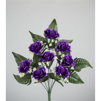 RAMO ROSA FRONTAL X8 45 CM MALVA