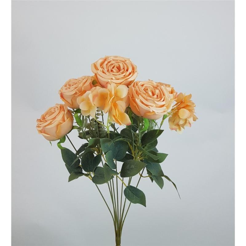 RAMO ROSA/HORTENSIA X9 50X35 CM TE