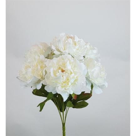RAMO PEONIA X 7 50X37 CM CREMA