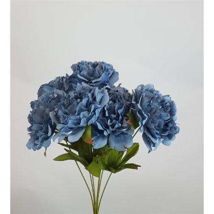 RAMO PEONIA X7 50X37 CM TURQUESA