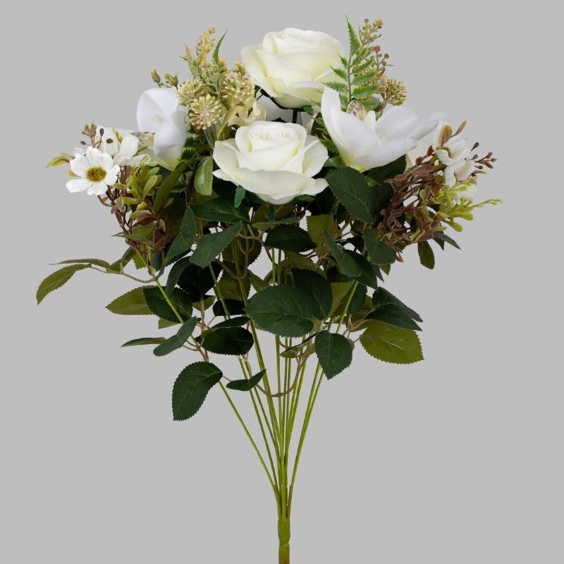 RAMO ROSA CIMBIDIUM X13 55 CM BLANCO