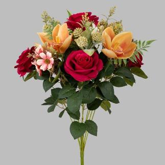 RAMO ROSA CIMBIDIUM X13 55 CM ROJO