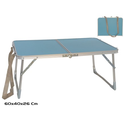 MESA CAMPING AZUL PLEGABLE ALUMINO C/ASA