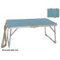 MESA CAMPING AZUL PLEGABLE ALUMINO C/ASA