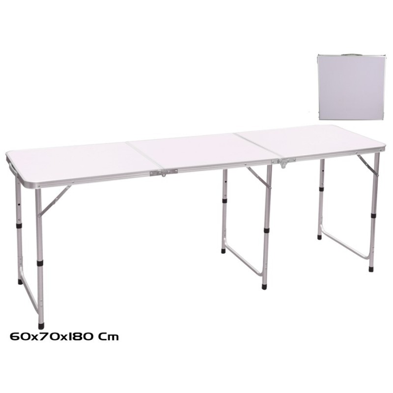 MESA PLEGABLE CAMPING ZEUS ALU 180X60X70 CM