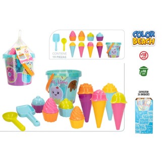 SET PLAYA 19 PZAS CUBO IML D18 CM
